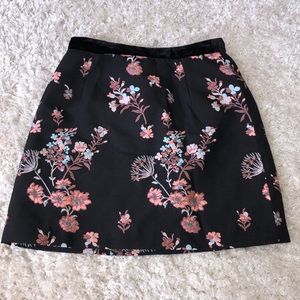 Floral skirt.